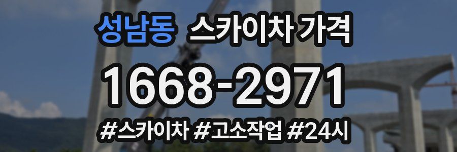 성남동 스카이차 가격