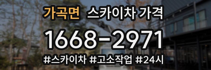 가곡면 스카이차 가격