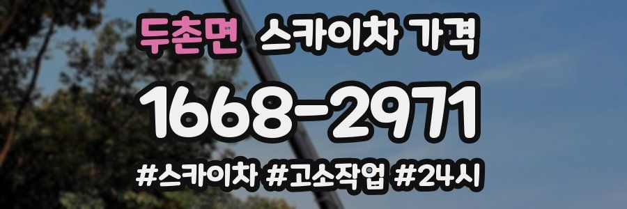 두촌면 스카이차 가격