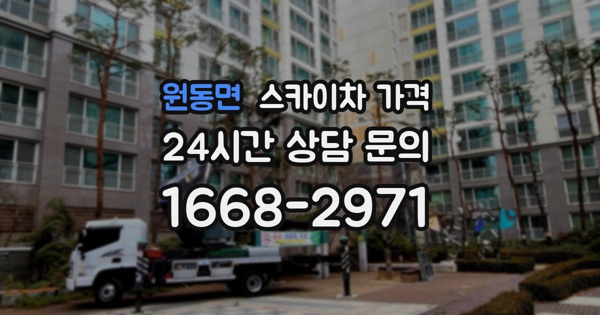 원동면 스카이차 가격