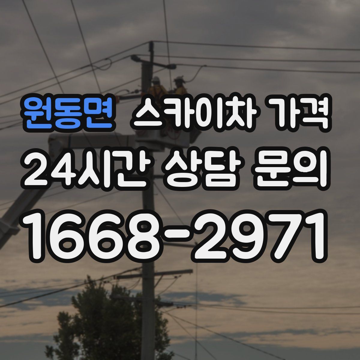 원동면 스카이차 가격