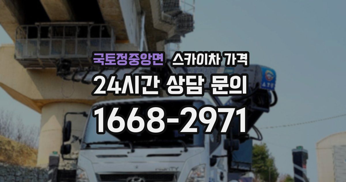 국토정중앙면 스카이차 가격