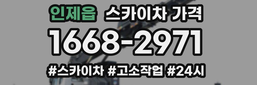 인제읍 스카이차 가격