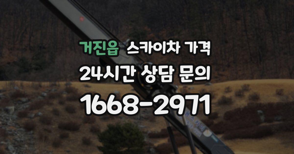 거진읍 스카이차 가격