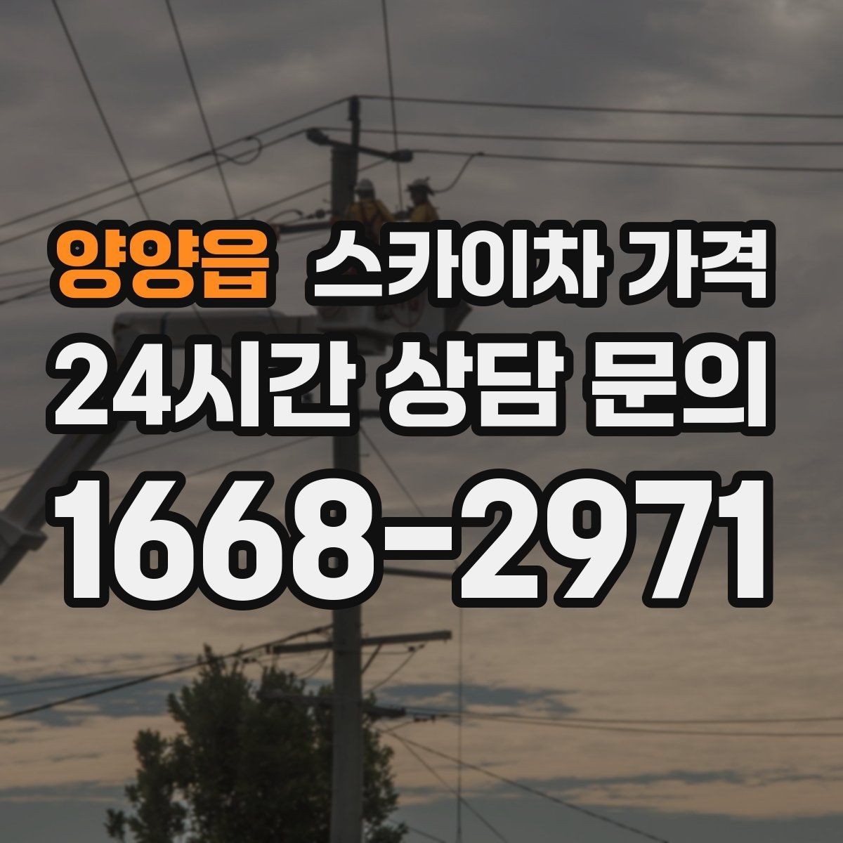 양양읍 스카이차 가격 단순 점검과 실제 작업의 견적 차이