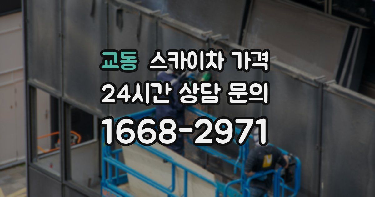 교동 스카이차 가격