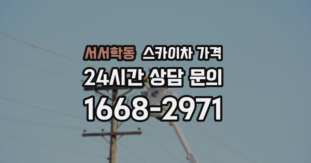 서서학동 스카이차 가격