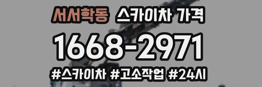 서서학동 스카이차 가격