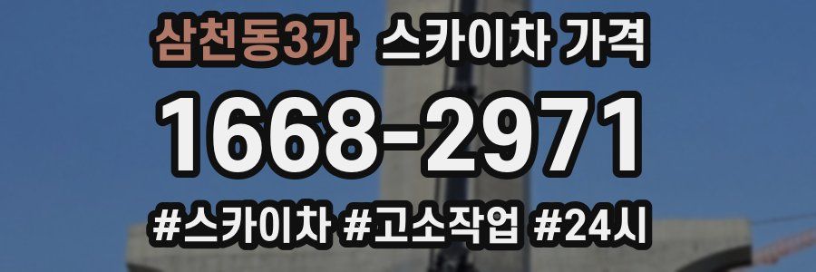 삼천동3가 스카이차 가격