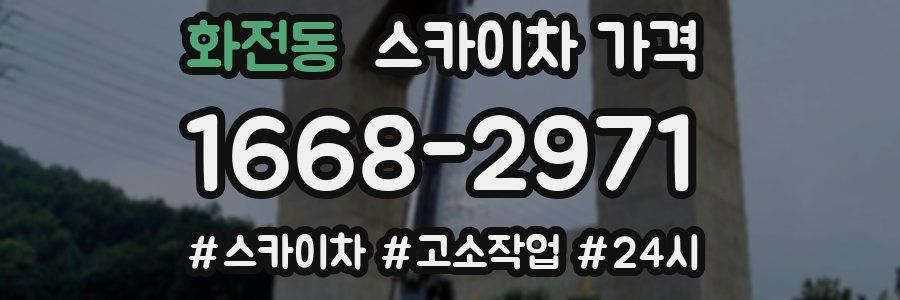 화전동 스카이차 가격