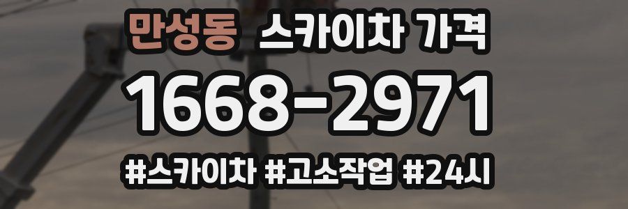 만성동 스카이차 가격