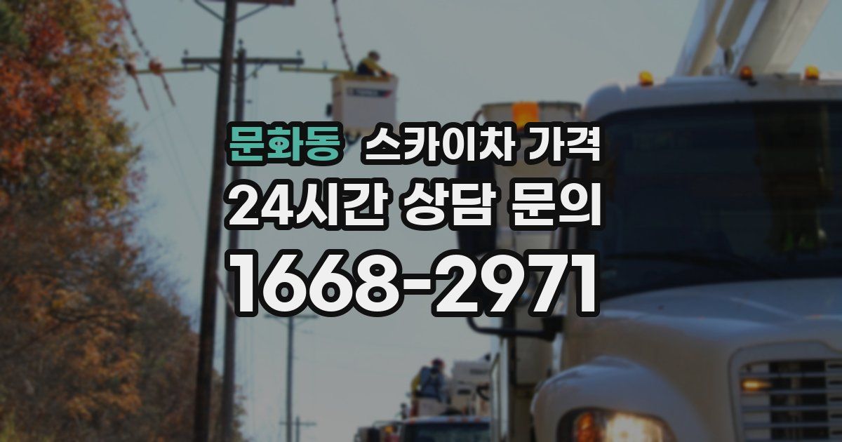 문화동 스카이차 가격