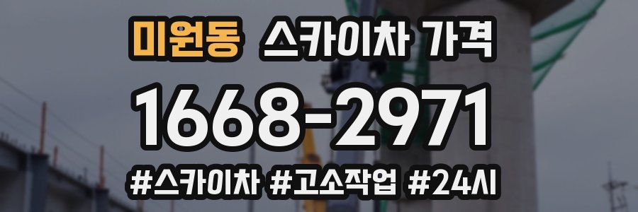 미원동 스카이차 가격