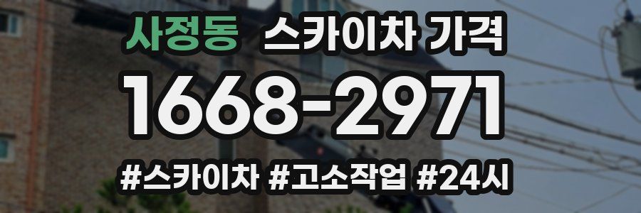 사정동 스카이차 가격