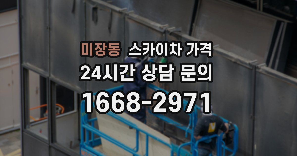 미장동 스카이차 가격