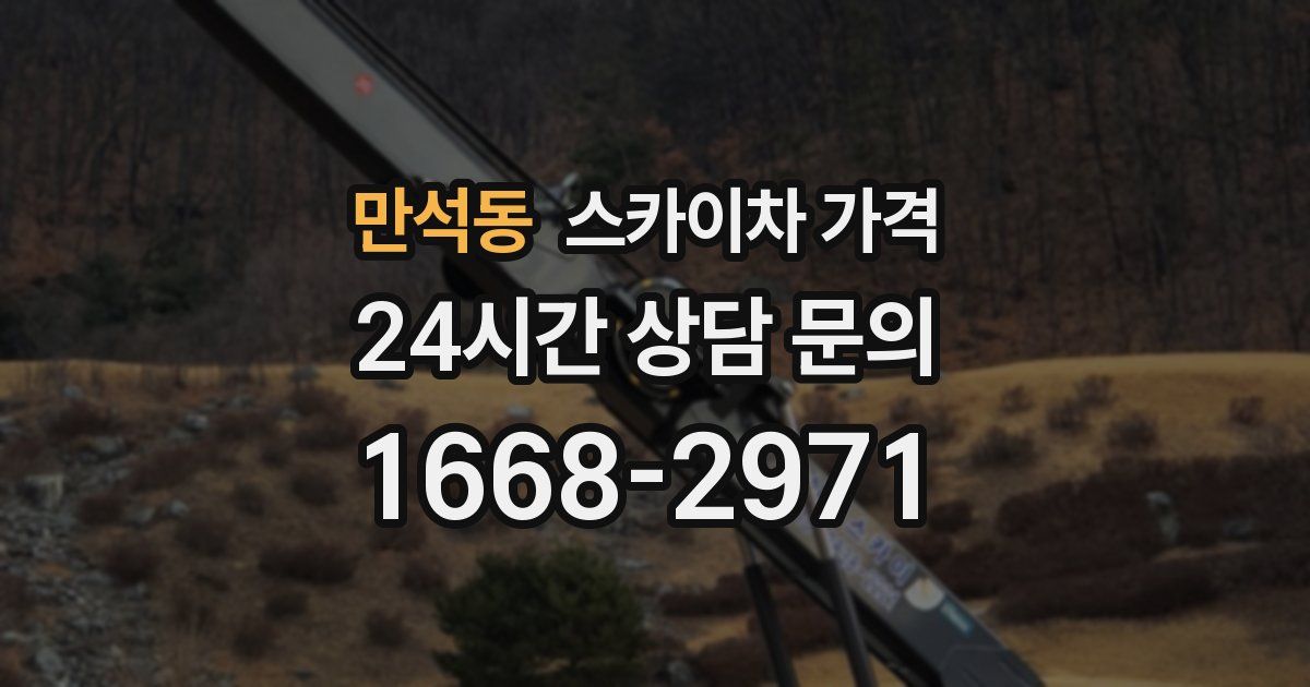 만석동 스카이차 가격