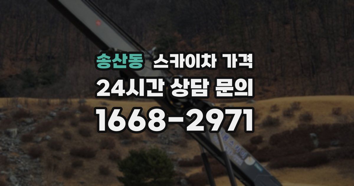 송산동 스카이차 가격