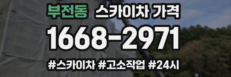 부전동 스카이차 가격