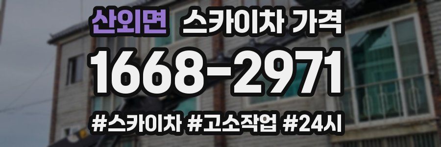 산외면 스카이차 가격