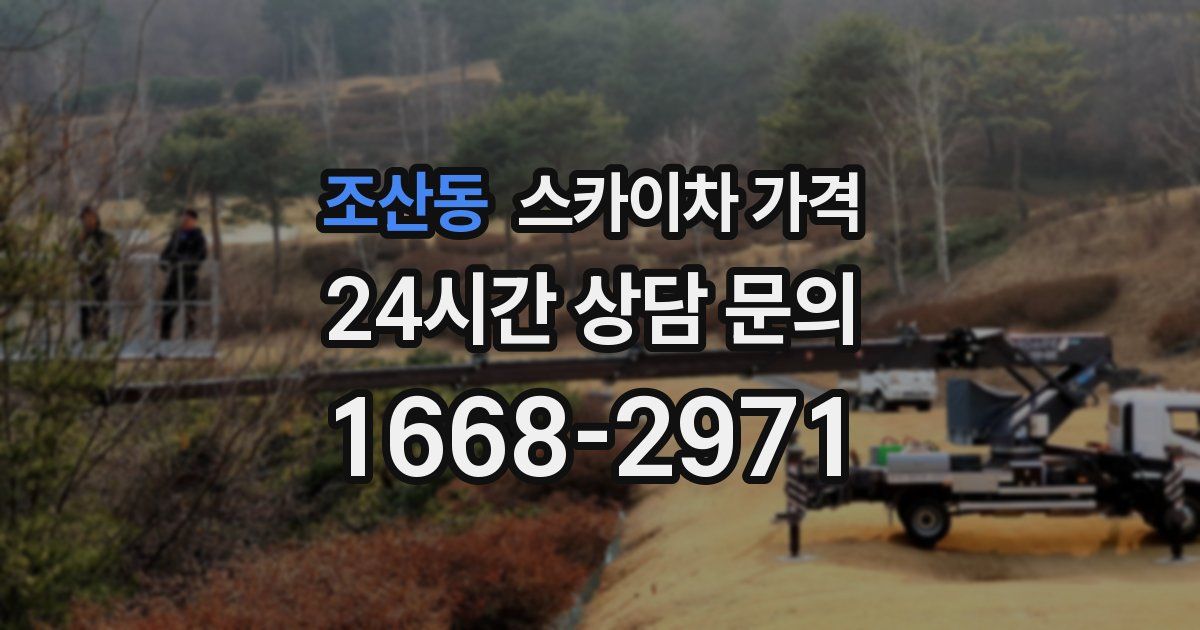 조산동 스카이차 가격