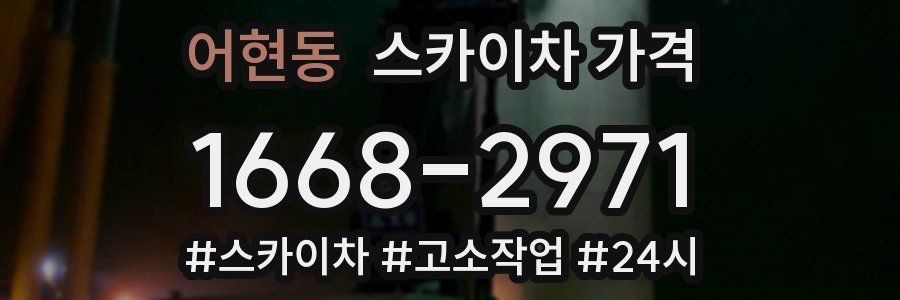 어현동 스카이차 가격