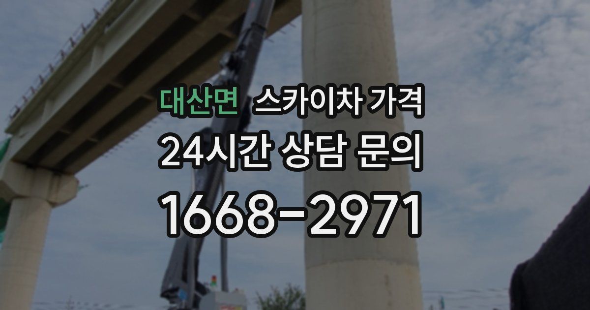 대산면 스카이차 가격