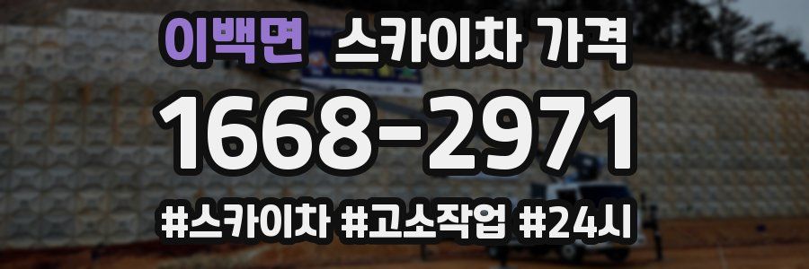 이백면 스카이차 가격