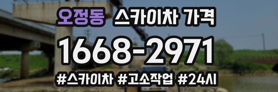 오정동 스카이차 가격