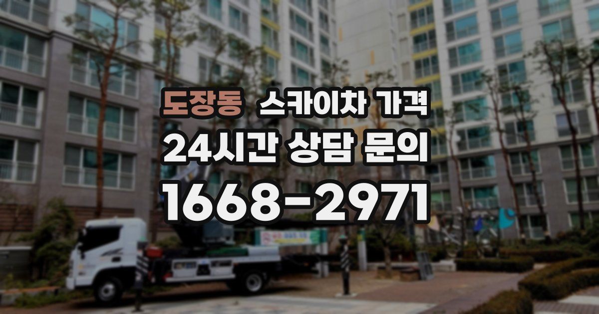 도장동 스카이차 가격