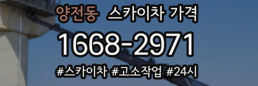 양전동 스카이차 가격