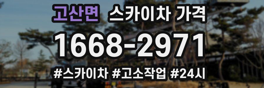 고산면 스카이차 가격