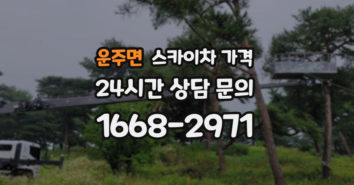 운주면 스카이차 가격