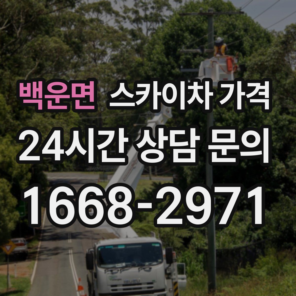 백운면 스카이차 가격