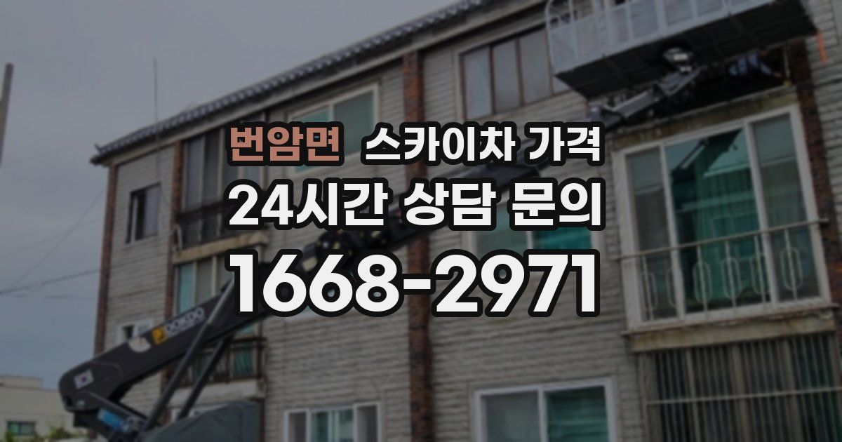 번암면 스카이차 가격