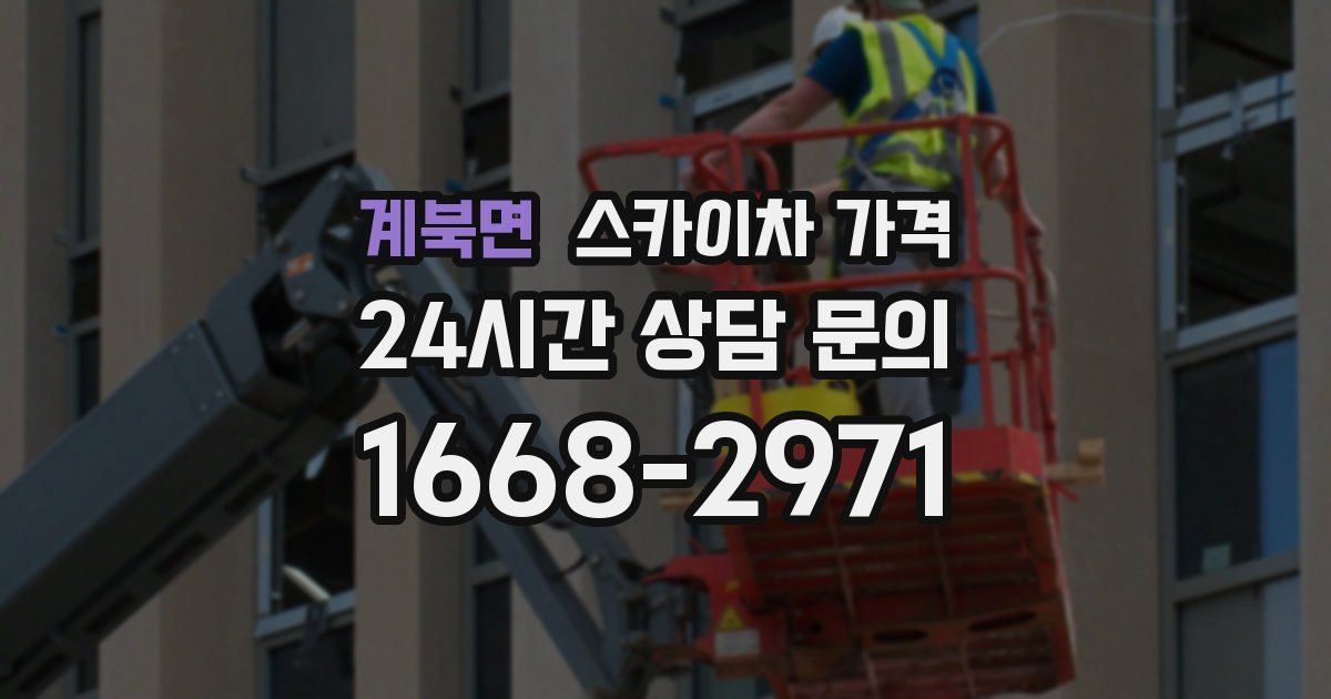 계북면 스카이차 가격