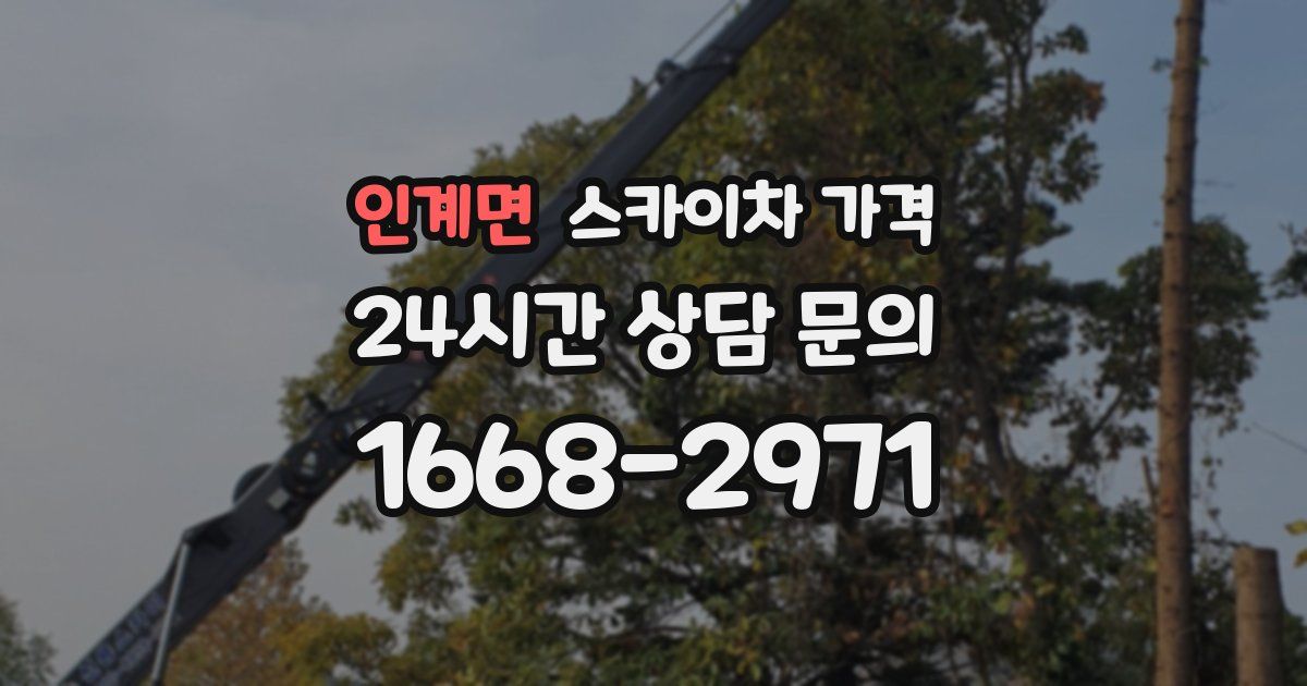인계면 스카이차 가격