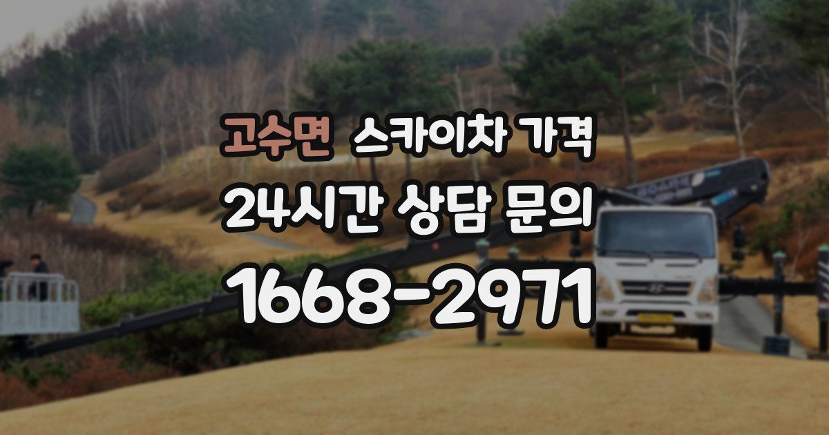 고수면 스카이차 가격