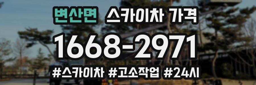 변산면 스카이차 가격