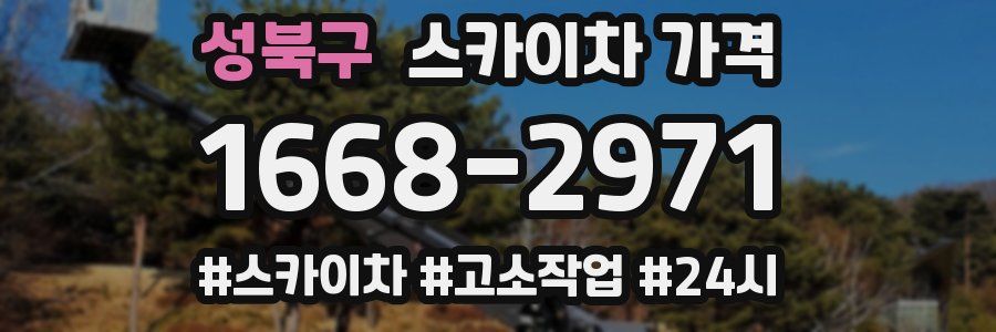 성북구 스카이차 가격