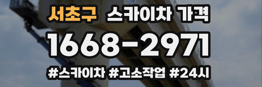 서초구 스카이차 가격