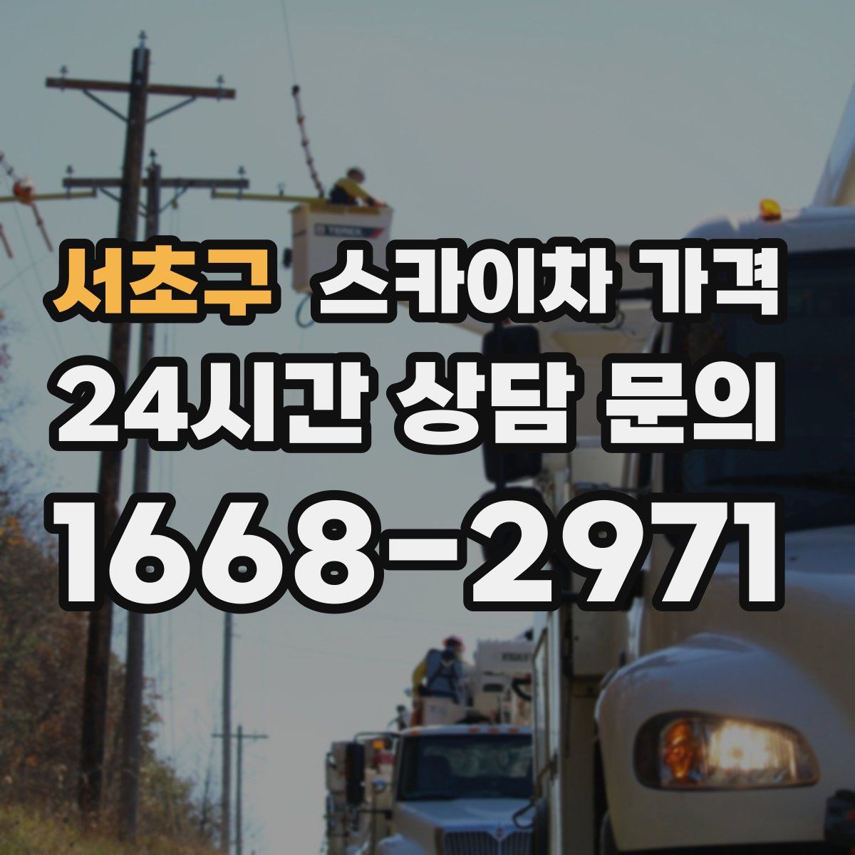 서초구 스카이차 가격