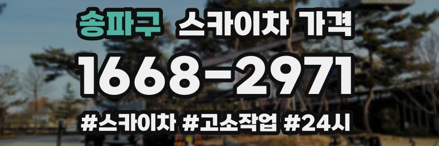 송파구 스카이차 가격