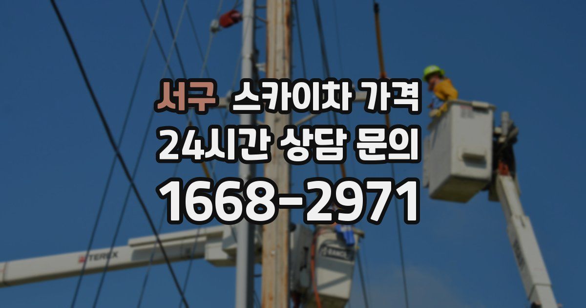 서구 스카이차 가격