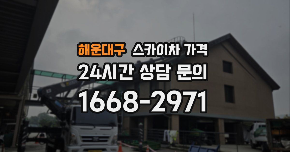 해운대구 스카이차 가격