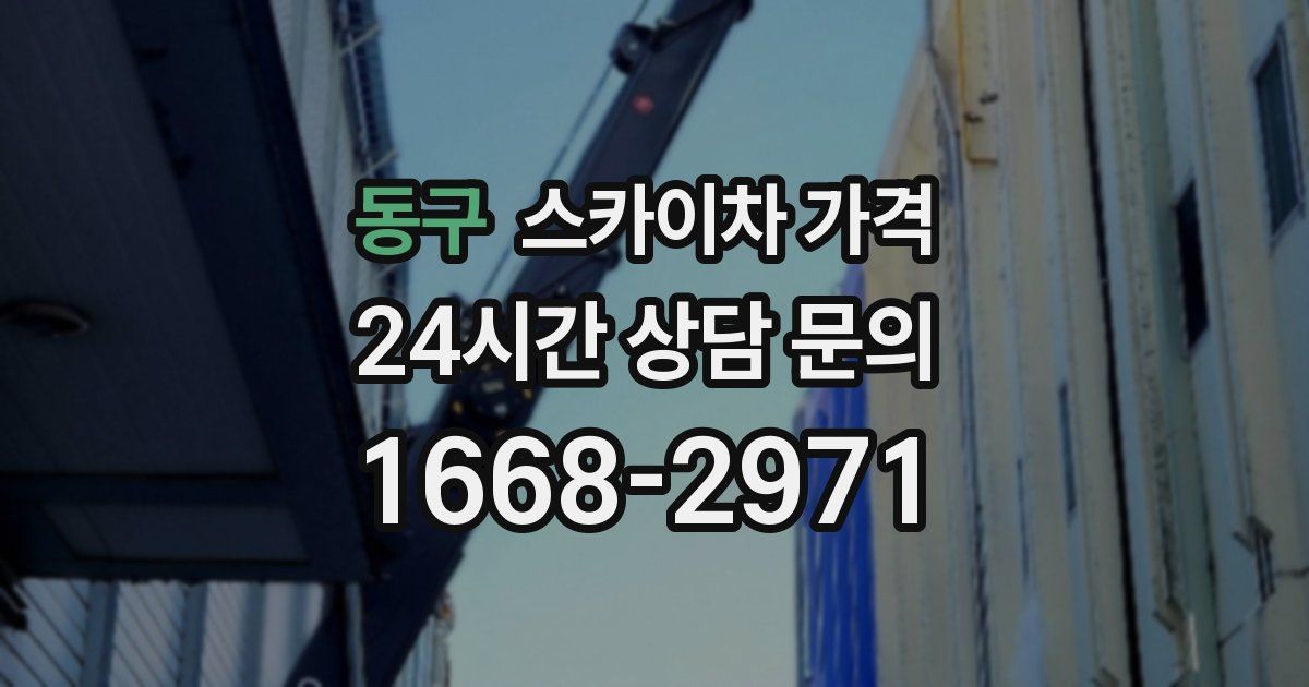 동구 스카이차 가격