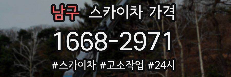 남구 스카이차 가격