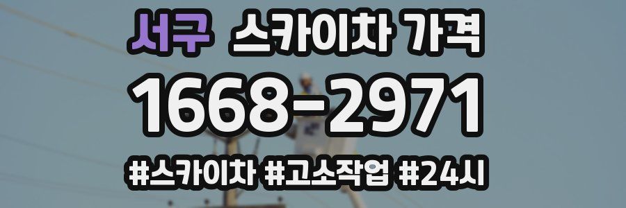 서구 스카이차 가격