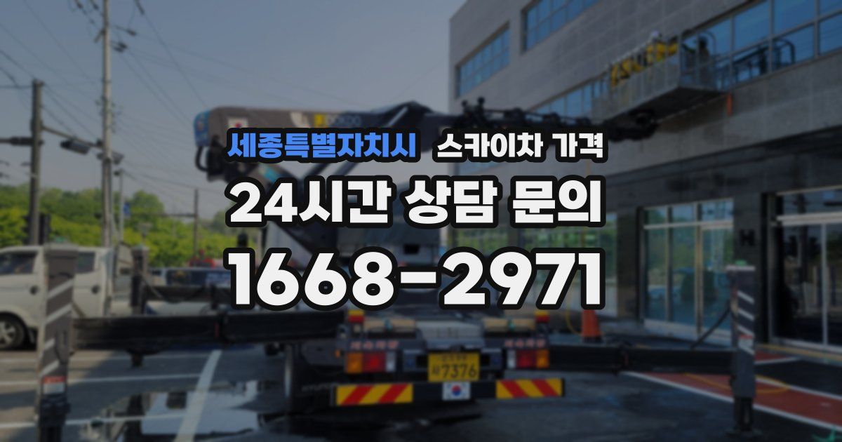 세종특별자치시 스카이차 가격