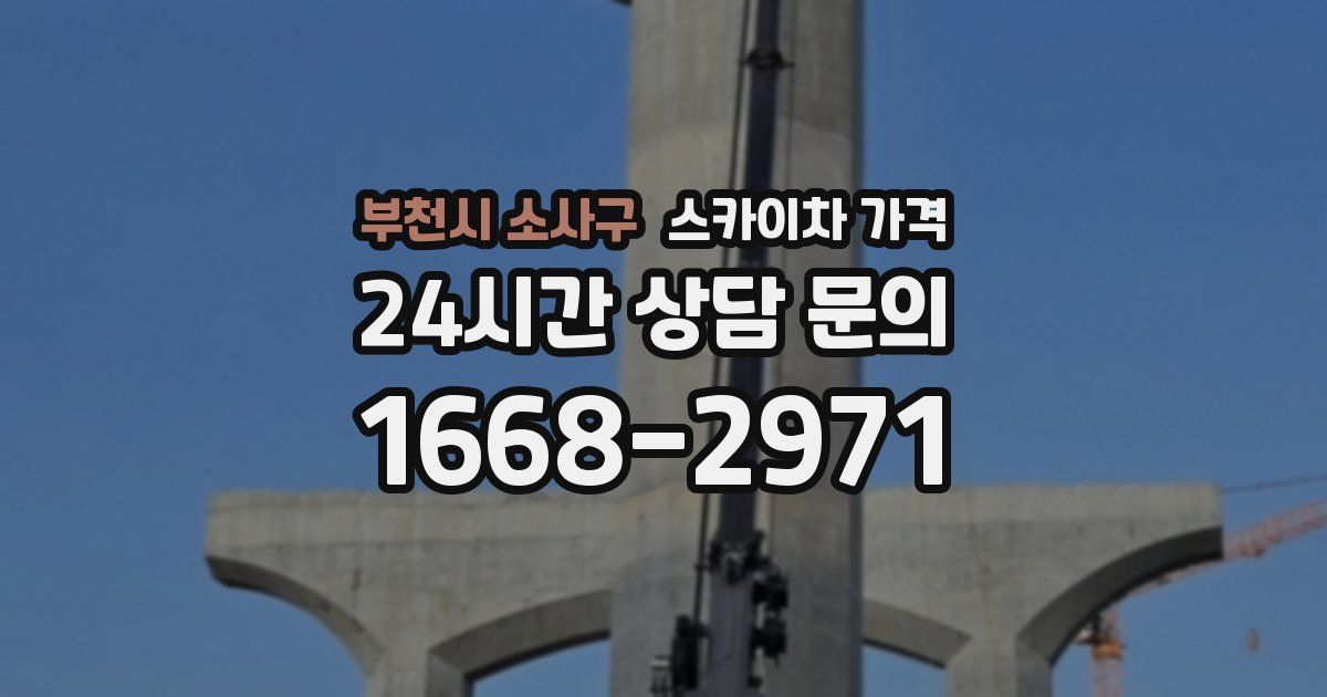 부천시 소사구 스카이차 가격