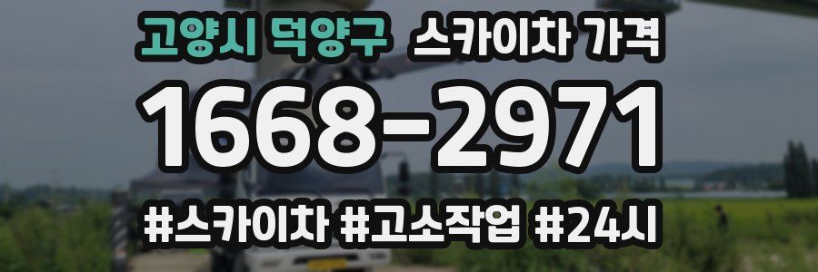 고양시 덕양구 스카이차 가격